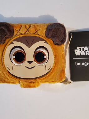 Loungefly Star Wars Ewok Wicket Plush Wallet With Zipper Pocket